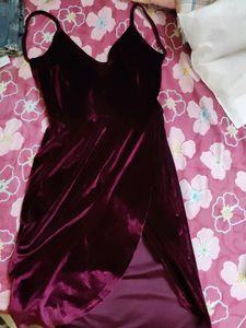 Shein Backless One Side Slit Sexy Dress For Women