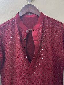 Maroon Sequin Kurta