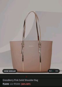 Dressbery Pink Solid Shoulder Bag