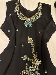 Elegant y2k Black Kurta Set with Dupatta
