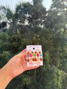 Colorful Gemstone Dangle Earrings