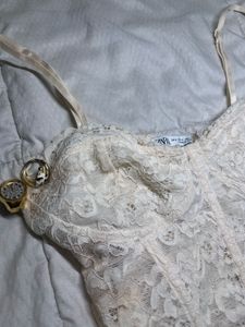 Lace Bustier Crop Top