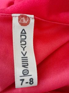 Red One Shoulder Dress For Girl's