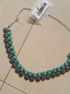 Oxidised Silver Necklace and Earring Set