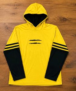 Yellow & Black Striped Hoodie