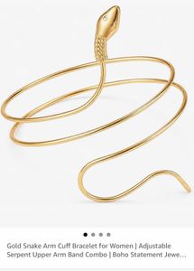 Gold Snake Arm Cuff Bracelet
