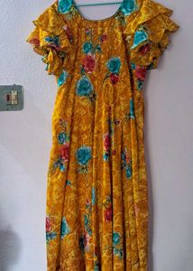Ruffled Sleeve Gown