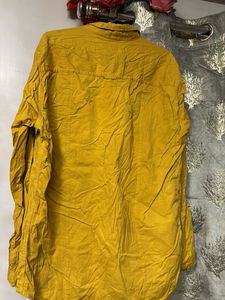 Mustard Yellow Long Sleeve Button-Up Shirt