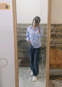 Striped Off-Shoulder Shirt