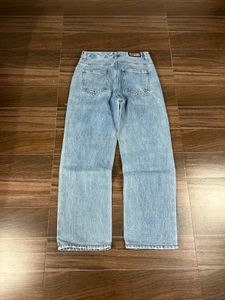 Light Wash Ripped Wide Leg Jeans