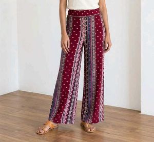 Boho Print Wide Leg Pants