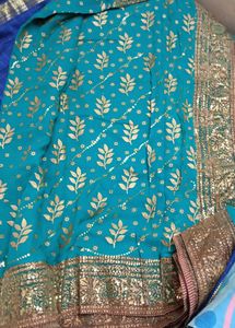 Grand Look Georgette Designer gold print saree