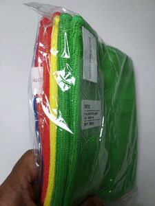Microfiber Cleaning Towel 280 GSM 4 Pcs Multicolor