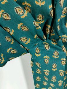 Sea Green Printed Kurta Set (Women)