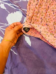Cute Floral Skirt &amp; Circle Print Top Set