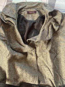 Chic Grey Belted Jacket
