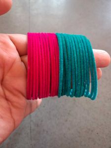 Vibrant Velvet and golden  Bangles (S
