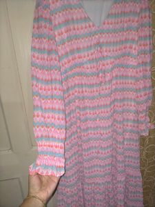 Pink Multi Colour Maxi Dress