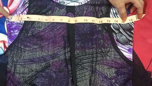 Chic Purple Abstract A-line Top
