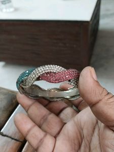 Tri-Color Rhinestone Bracelet