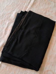 Elegant Black Chiffon Saree