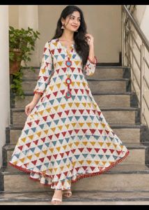 Printed Anarkali Kurta