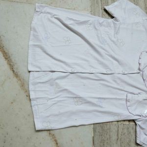 Korean Cute Butterfly Print Sleep Shirt