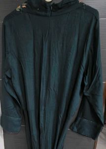 Embroidered Teal Long dress