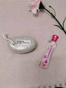 Combo For @make_design_09   Pumice Stone + Dabur Gulabari (Unopened Seal)+2 Headbands + 5 Hair Scrunchies