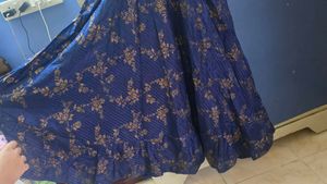 Elegant Navy Floral Gown