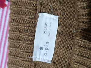 Sale Brown Knit Pullover Sweater