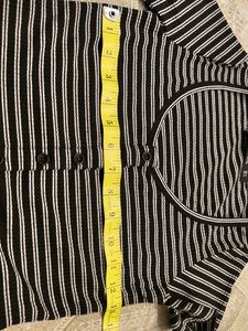 Madame Stripped Button-Up Cropped Top