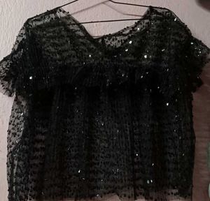 Black Sequin Top