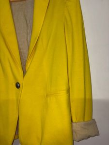 Bright Yellow Zara Basic Blazer