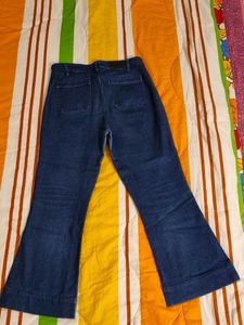 Blue Flared Denim Jeans