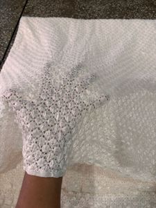 White Dress Material Clothes 7 Meter Approximately