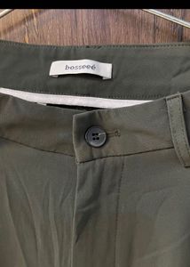 Olive Green Casual Trousers