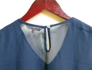 Navy Lace Collar Sleeveless Top