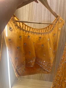 Embroidered Yellow Lehenga Skirt