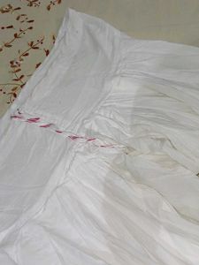 White pure cotton patiala salwar