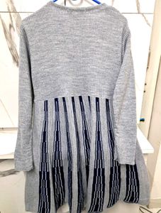 Grey Knit Winter Dress