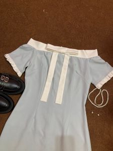 off shoulder Bow Detail Dress
