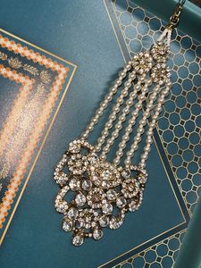 Stunning Pearl and Crystal Maang Tikka