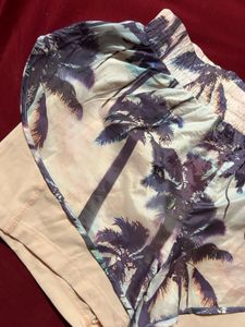 Palm Tree Print Running Shorts