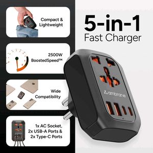 Ambrane Multiport Travel Adapter