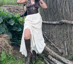 Flowy White Maxi Skirt