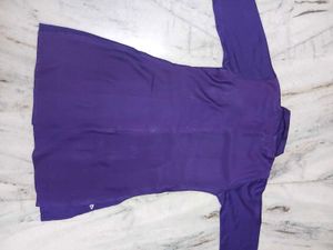 Purple Kurta Set with Embroidery