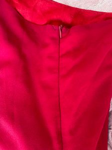 Drop Waist Elegant Red Spaghetti Strap Maxi Dress