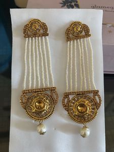 Combo of Elegant Pearl &amp; Stone Drop Earrings