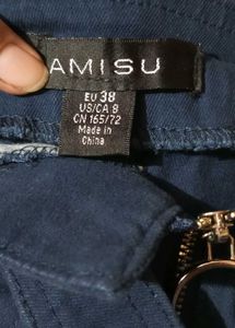 Navy Blue Mini Skirt